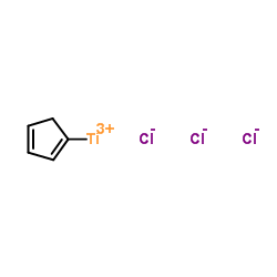 1,3-Cyclopentadien-1-yltitanium(3+) trichloride Structure