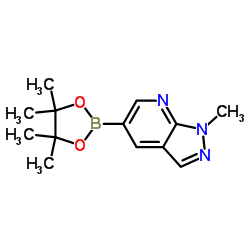 1-methyl-5-(4,4,5,5-tetramethyl-1,3,2-dioxaborolan-2-yl)pyrazolo[3,4-b]pyridine Structure