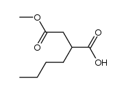 2-(2-methoxy-2-oxoethyl)hexanoic acid Structure