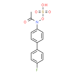 N-hydroxy-4'-fluoro-4-(acetylamino)biphenyl sulfate structure