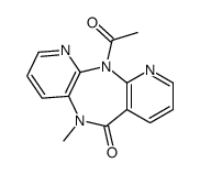 11-acetyl-5-methyldipyrido[2,3-b:3',2'-e][1,4]diazepin-6-one结构式