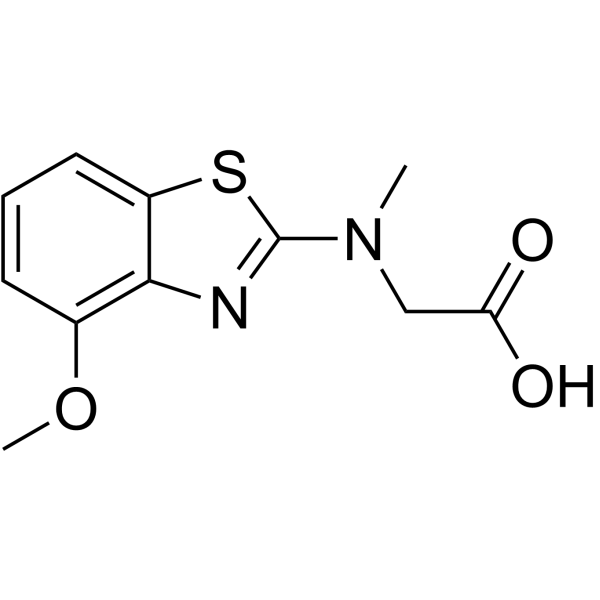 N-(4-Methoxy-1,3-benzothiazol-2-yl)-N-methylglycine结构式