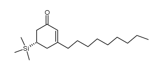 (+)-(5R)-3-nonyl-5-trimethylsilyl-2-cylohexenone Structure