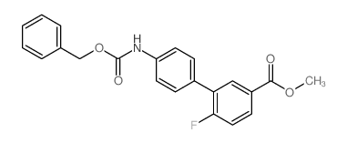 METHYL 4'-(((BENZYLOXY)CARBONYL)AMINO)-6-FLUORO-[1,1'-BIPHENYL]-3-CARBOXYLATE structure