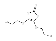 4,5-Bis-(2-chloro-ethylsulfanyl)-[1,3]dithiole-2-thione Structure