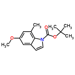 tert-Butyl 5-methoxy-7-methyl-1H-indole-1-carboxylate structure