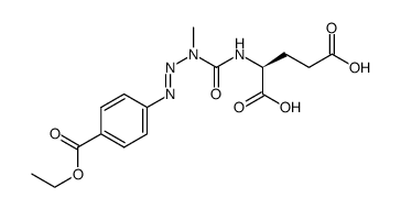 (3-(4-(ethoxycarbonyl)phenyl)-1-methyltriaz-2-ene-1-carbonyl)-L-glutamic acid结构式