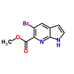 Methyl 5-bromo-7-azaindole-6-carboxylate structure