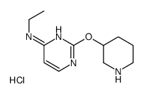 N-ethyl-2-piperidin-3-yloxypyrimidin-4-amine,hydrochloride结构式