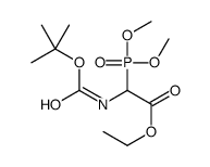 Acetic acid, [[(1,1-dimethylethoxy)carbonyl]amino](dimethoxyphosphinyl)-, ethyl ester Structure