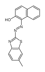 1-[(6-methylbenzothiazol-2-yl)azo]-2-naphthol结构式