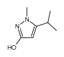 1-methyl-5-(1-methylethyl)-1H-pyrazol-3-ol结构式