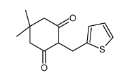 5,5-dimethyl-2-(thiophen-2-ylmethyl)cyclohexane-1,3-dione结构式