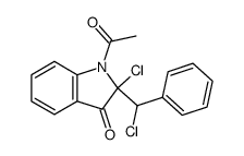 3H-Indol-3-one,1-acetyl-2-chloro-2-(chlorophenylmethyl)-1,2-dihydro- Structure