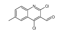 2,4-dichloro-6-methylquinoline-3-carbaldehyde结构式