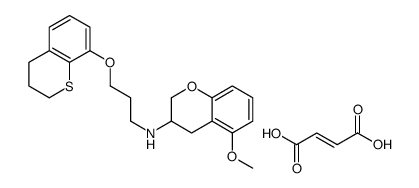 (E)-but-2-enedioic acid,N-[3-(3,4-dihydro-2H-thiochromen-8-yloxy)propyl]-5-methoxy-3,4-dihydro-2H-chromen-3-amine Structure
