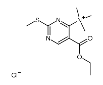 Trimethyl-4-(5-ethoxycarbonyl-2-methylthiopyrimidinyl)ammoniumchlorid Structure