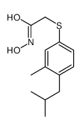 N-hydroxy-2-[3-methyl-4-(2-methylpropyl)phenyl]sulfanylacetamide结构式