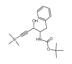 (3S,4S)-4-[N-(tert-butoxycarbonyl)amino]-1-trimethylsilyl-5-phenyl-pent-1-yn-3-ol结构式
