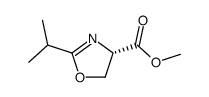 4-Oxazolecarboxylicacid,4,5-dihydro-2-(1-methylethyl)-,methylester,(4S)-(9CI)结构式