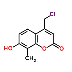 4-(氯甲基)-7-羟基-8-甲基-2H-苯并吡喃-2-酮结构式