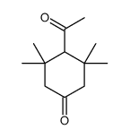 4-acetyl-3,3,5,5-tetramethylcyclohexan-1-one structure