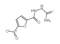 2-Furancarboxylicacid, 5-nitro-, 2-(aminothioxomethyl)hydrazide Structure