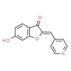 (2Z)-6-hydroxy-2-(pyridin-4-ylmethylidene)-1-benzofuran-3(2H)-one结构式