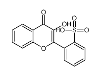 2-(3-hydroxy-4-oxochromen-2-yl)benzenesulfonic acid Structure