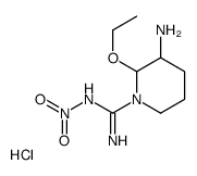 (2S,3S)-3-AMINO-2-ETHOXY-N-NITROPIPERIDINE-1-CARBOXAMIDINE HYDROCHLORIDE structure