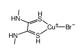 copper(I) dimethyldithiooxamide bromide结构式