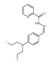 2-Pyridinecarboxylicacid, 2-[[4-[bis(2-chloroethyl)amino]phenyl]methylene]hydrazide结构式