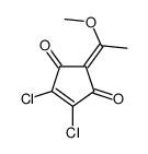 4,5-dichloro-2-(1-methoxyethylidene)cyclopent-4-ene-1,3-dione结构式