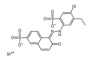 strontium,(5Z)-5-[(4-chloro-5-ethyl-2-sulfonatophenyl)hydrazinylidene]-6-oxonaphthalene-2-sulfonate Structure