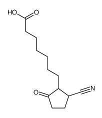 7-(2-cyano-5-oxocyclopentyl)heptanoic acid Structure