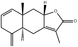 (4aS)-4a,5,6,8a,9,9aβ-Hexahydro-3,8aβ-dimethyl-5-methylenenaphtho[2,3-b]furan-2(4H)-one结构式