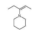 1-[(E)-pent-2-en-3-yl]piperidine结构式