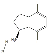 (S)-4,7-二氟-2,3-二氢-1H-茚-1-胺盐酸盐结构式