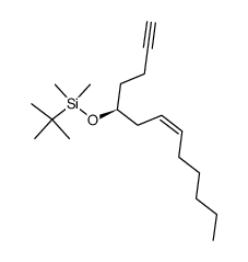 (5S,7Z)-5-[(tert-butyldimethylsilyl)oxy]-7-tridecen-1-yne结构式