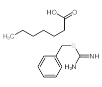 benzylsulfanylmethanimidamide; heptanoic acid结构式