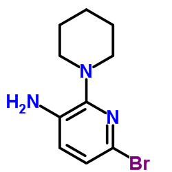 6-Bromo-2-(1-piperidinyl)-3-pyridinamine Structure