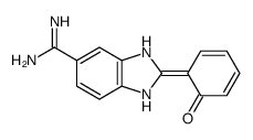 2-(6-oxocyclohexa-2,4-dien-1-ylidene)-1,3-dihydrobenzimidazole-5-carboximidamide结构式