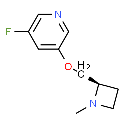 Pyridine, 3-fluoro-5-[[(2R)-1-methyl-2-azetidinyl]methoxy]- (9CI) Structure