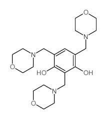 1,3-Benzenediol,2,4,6-tris(4-morpholinylmethyl)- Structure