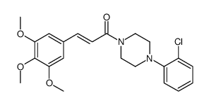 (E)-1-[4-(2-chlorophenyl)piperazin-1-yl]-3-(3,4,5-trimethoxyphenyl)prop-2-en-1-one结构式