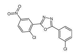 2-(2-Chloro-5-nitrophenyl)-5-(3-chlorophenyl)-1,3,4-oxadiazole Structure