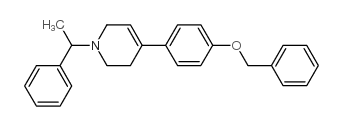 1,2,3,6-四氢-1-[(1R)-1-苯基乙基]-4-[4-(苯基甲氧基)苯基]吡啶结构式
