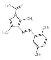 1H-Pyrazole-1-carbothioamide,4-[2-(2,5-dimethylphenyl)diazenyl]-3,5-dimethyl-结构式