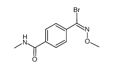 (Z)-N-methoxy-4-methylcarbamoylbenzenecarboximidoyl bromide结构式