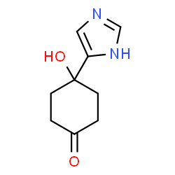 Cyclohexanone,4-hydroxy-4-(1H-imidazol-4-yl)- (9CI) Structure